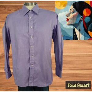 Paul Stuart Button Down Dress Shirt Long Sleeve Men's Cotton Sz‎ M